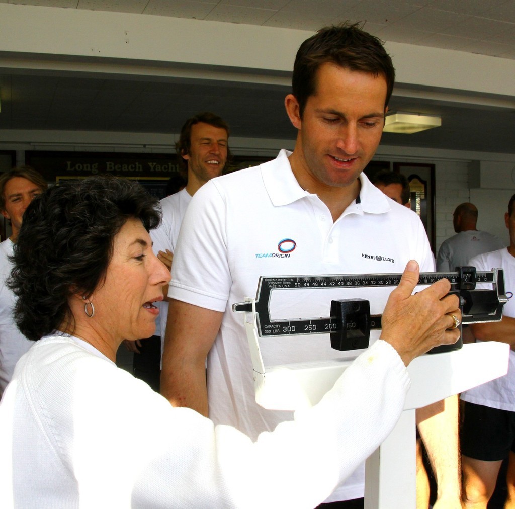 Ben Ainslie, latest winner of a 2009 WMR Tour Card  weighs in for Camille Daniels at the 2009 Congressional Cup © Rich Roberts http://www.UnderTheSunPhotos.com