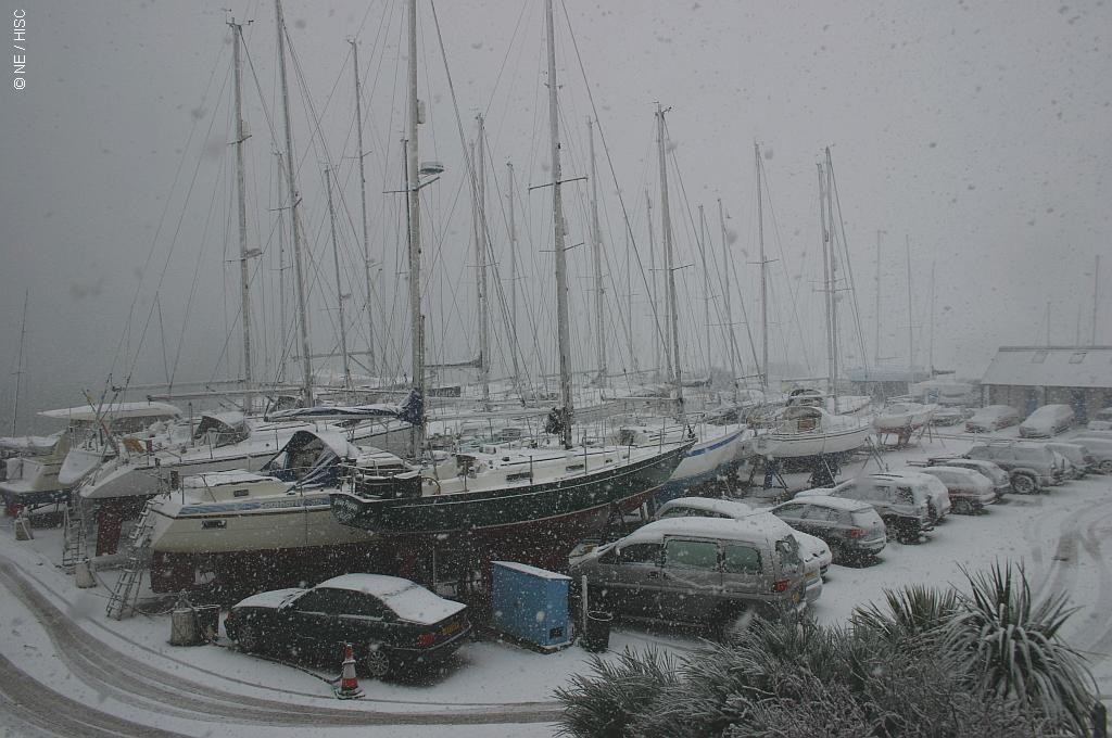 Springtime snow at Hayling Island SC - 6 April 2008 photo copyright HISC taken at  and featuring the  class
