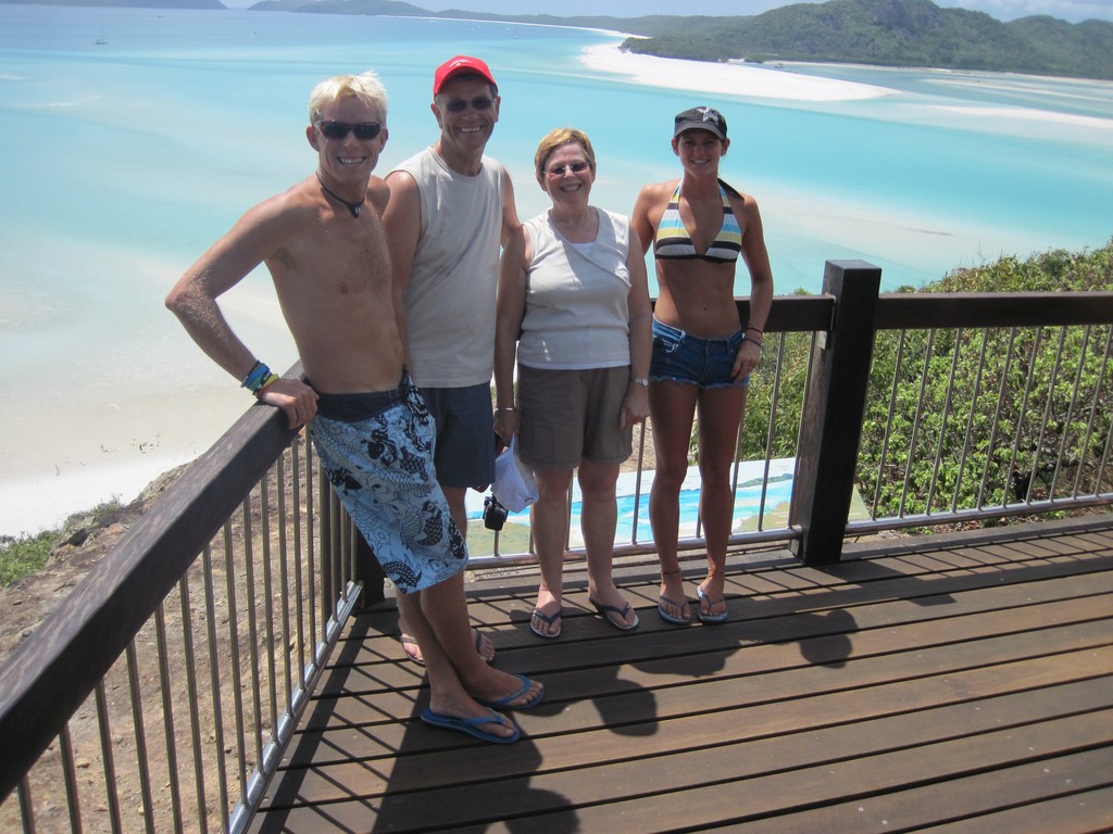 Ben, his partner Dad and Mum  - Whitsunday Rent A Yacht charter © Ben Southall