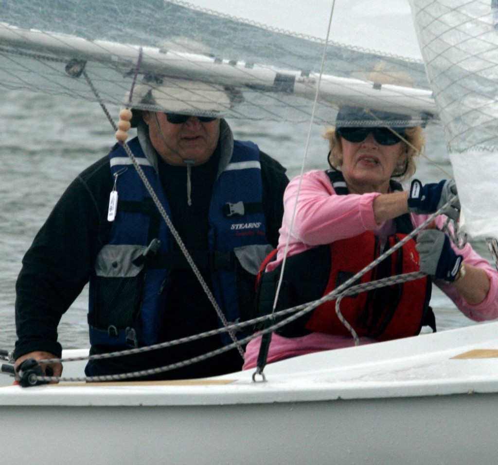 Oregonians Richard and Blanche Chase sailing with intensity Lido 14 Championship 2008 © Rich Roberts http://www.UnderTheSunPhotos.com