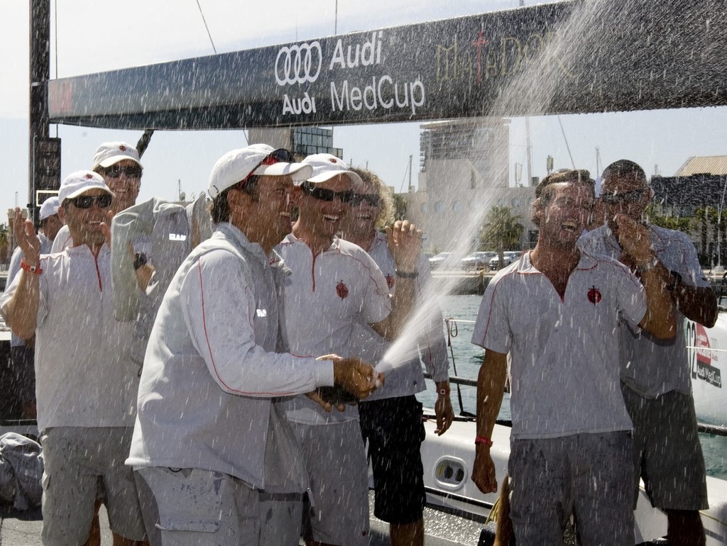  The crew of Matador celebrate winning the regatta. photo copyright Audi MedCup Circuit http://www.2008.medcup.org taken at  and featuring the  class