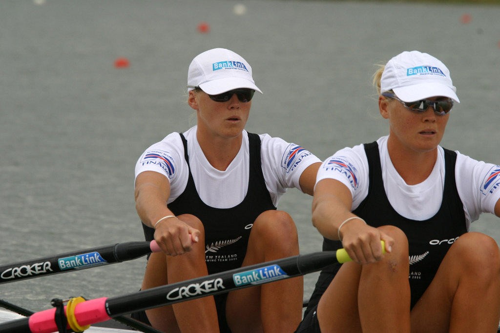 Caroline and Georgina Evers-Swindell (NZL), Women&rsquo;s Double Scull. Georgina (now Earl) is a member of the NZ Sports Disputes Tribunal. photo copyright Rob Bristow www.rowinginfo.info taken at  and featuring the  class