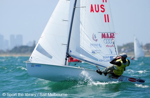 Mathew Belcher & Malcolm Page<br />
overall 470 champions<br />
2009 Sail Melbourne regatta<br />
ISAF Sailing World Cup<br />
© Sport the library/Jeff Cro © Jeff Crow/ Sport the Library http://www.sportlibrary.com.au