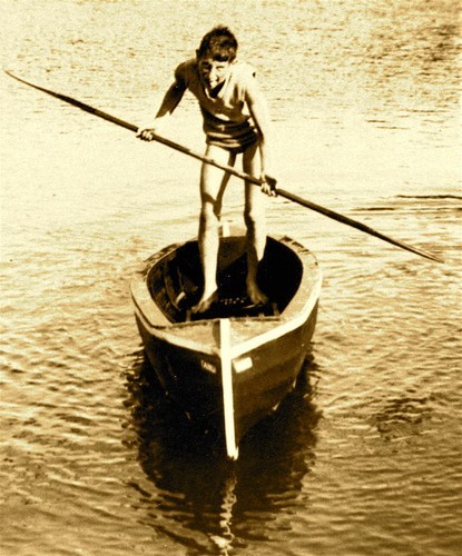 Hugh Poole aged 12 starting out in the sailing canoes © SW