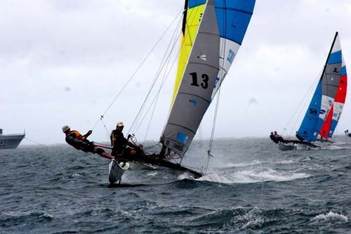 Racing in the Qualifyimg round of the 2007 Hobie 16 Worlds. Fiji © Real Balance