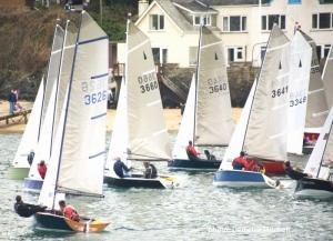 Merlin after start at Salcombe photo copyright Merlin Rocket taken at  and featuring the  class
