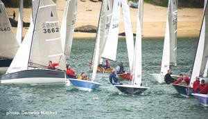 Merlin pre start at Salcombe photo copyright Merlin Rocket taken at  and featuring the  class