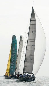 ABN AMRO pulls away from Charles Dunstone&rsquo;s RED and Bear of Britain at the start of the New York Yacht Club Challenge Trophy today at Skandia Cowes Week.
 photo copyright onEdition http://www.onEdition.com taken at  and featuring the  class