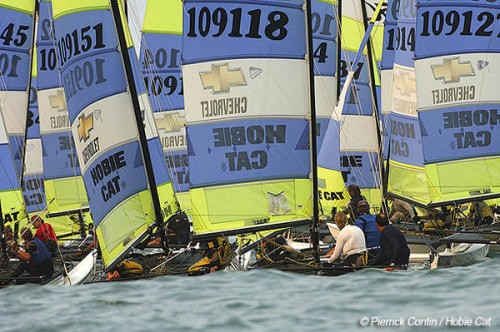 General recall in the Semi-Finals of the Chevrolet Hobie 16 Worlds © Pierrick Contin/Hobie Cat