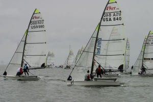NZL to the left in the 49er class photo copyright Thom Thouw/Holland Regatta http://www.thomtouw.com taken at  and featuring the  class