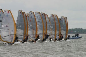 Part of the RS;X Womens Board fleet line up at the start photo copyright Thom Thouw/Holland Regatta http://www.thomtouw.com taken at  and featuring the  class