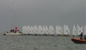 A very competitive start in the Laser Radial class photo copyright Thom Thouw/Holland Regatta http://www.thomtouw.com taken at  and featuring the  class