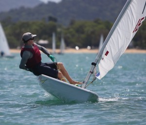 Danny Fuller from Townsville winner of the Laser Radial Class. - Zhik Mission Beach Regatta photo copyright Tom Orr taken at  and featuring the  class