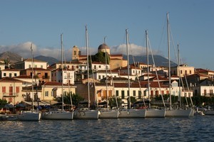 The beautiful town of Galaxidi, jump off point for the short excursion to Delphi - The Greek Island Odyssey photo copyright Maggie Joyce - Mariner Boating Holidays http://www.marinerboating.com.au taken at  and featuring the  class