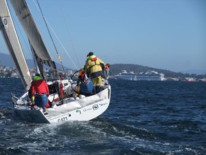 till working all the way into the finish line, as they only had a few minutes on 'Veloce' and they wanted to ensure the result - well and truly. - Heemskirk Consolidated Melbourne to Hobart photo copyright  John Curnow taken at  and featuring the  class