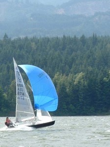 505 Blasting Downwind At The Gorge Photo: Sue Athmann photo copyright Sue Athmann taken at  and featuring the  class