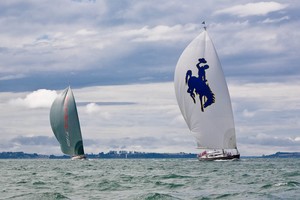 Silvertip and Janice of Wyoming under sail on Auckland’s Hauraki Gulf during the NZ Marine-organised superyacht regatta which ran alongside the Louis Vuitton Pacific Series early in 2009. photo copyright Jeff Brown / Superyacht Media taken at  and featuring the  class