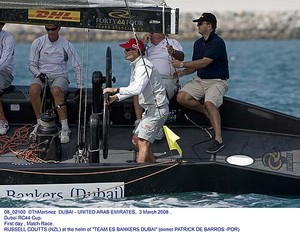 Dubai RC44 Cup - RUSSELL COUTTS (NZL) at the helm of ``TEAM ES BANKERS DUBAI`` (owner PATRICK DE BARROS -POR) photo copyright ThMartinez / Sea & Co - Copyright http://www.thmartinez.com taken at  and featuring the  class