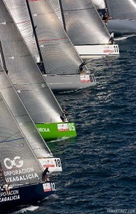 Audi MedCup. Portugal Trophy.  Day 4. Start of Race 7 (abandoned due to lack of wind). photo copyright ThMartinez / Sea & Co - Copyright http://www.thmartinez.com taken at  and featuring the  class