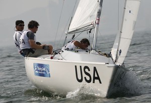 Rick DOERR, Bill DONOHUE and Tim ANGLE of the USA compete on Day 2 of the Paralympics in Qingdao photo copyright Sailing2008.com taken at  and featuring the  class