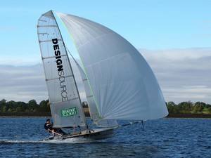 12ft Skiff Design Source making the most of the light winds. photo copyright Courtesy 12ft Skiff Association taken at  and featuring the  class