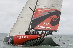 Emirates Team NZ sail their new Cookson built TP52 photo copyright Chris Cameron/ETNZ http://www.chriscameron.co.nz taken at  and featuring the  class