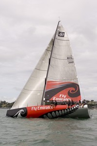 Emirates Team NZ sail their new Cookson built TP52 photo copyright Chris Cameron/ETNZ http://www.chriscameron.co.nz taken at  and featuring the  class