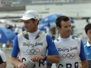 Nick Rogers and Joe Glanfield (left) win Silver in 470 at 2008 Olympics photo copyright Steve Arkley http://www.sailshots.co.uk taken at  and featuring the  class