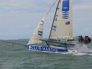 Opening day ANZAC 18ft skiffs - Waitemata Harbour photo copyright Ross Whitburn taken at  and featuring the  class