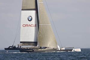 First sail of BMW Oracle Racing's 90fter - Anacortes, USA photo copyright BMW Oracle Racing Photo Gilles Martin-Raget http://www.bmworacleracing.com taken at  and featuring the  class