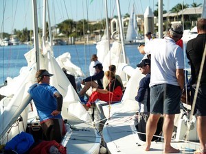 Dockside before Day 2 sailing - Musto Etchells Australian Winter Championship 2009 photo copyright Peter Duncan http://www.questphoto.net taken at  and featuring the  class