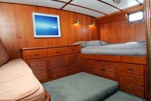 The Honeymoon Suite - many couples choose to spend their first night aboard SYDNEY SUNDANCER.   A complimentary champagne breakfast in front of the Opera House is included in the service. photo copyright MIAA taken at  and featuring the  class