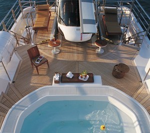 Mega-yacht pool photo copyright SW taken at  and featuring the  class