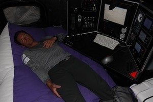 Nav station 'bed' - Vendee Globe photo copyright ThMartinez / Sea & Co - Copyright http://www.thmartinez.com taken at  and featuring the  class