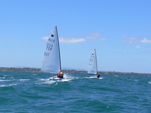 R4 Roger Blasse leads brother Andre at the 2008 OK Dinghy Nationals photo copyright Richard Furneaux taken at  and featuring the  class