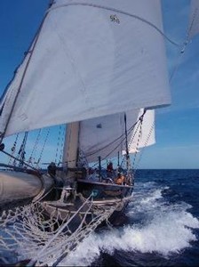 The Spirit of Bermuda is shown underway off Prince Edward Island . Photo: Wojtek Wacowski photo copyright Tall Ships Atlantic Challenge http://www.tallshipsbermuda.com taken at  and featuring the  class