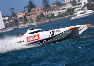 Luke Durman drives Simrad, Class One Superboat Grand Prix 2008 - Sydney (AUS) - 08/03/08 photo copyright  Andrea Francolini Photography http://www.afrancolini.com/ taken at  and featuring the  class