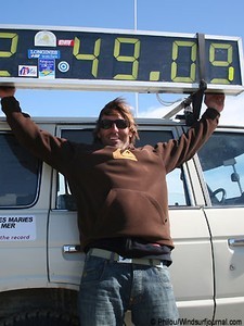 Antoine
Albeau and  the speed clock photo copyright windsurfjournal.com . http://www.windsurfjournal.com taken at  and featuring the  class