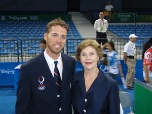 Andrew Campbell (USA) and Mrs Bush Beijing Olympics 2008 photo copyright Andrew Campbell http://www.campbellsailing.com taken at  and featuring the  class