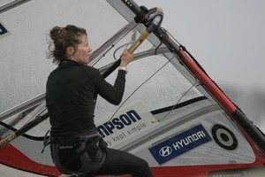 Barbara Kendall, silver medalist in the 2008 World Championships in the RS:X class,  has won three Olympic boardsailing medals and will sailing in her fifth Olympic Games. photo copyright Richard de Jonge  taken at  and featuring the  class