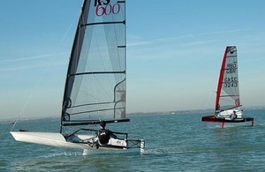 RS600 Foiler and Moth photo copyright RS Sailing http://www.rssailing.com taken at  and featuring the  class