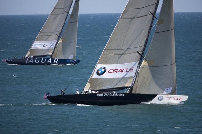 The ACC boats are magnificent upwind but shortchange the fans with their downwind speeds © BMW Oracle Racing http://bmworacleracing.com