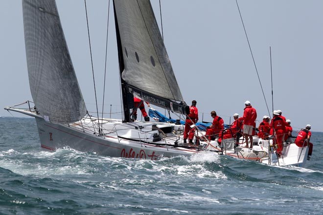 'Wild Oats X' leads 'Quest' in the race for line honours - 30th Pittwater to Coffs Race © Howard Wright /IMAGE Professional Photography http://www.imagephoto.com.au