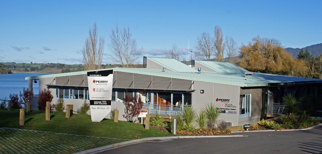 The Karapiro Rowing Performance Centre, the first of several High Performance sports development facilities to be constructed in New Zealand © Richard Gladwell www.photosport.co.nz