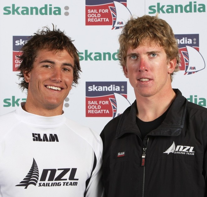 Blaire Tuke and Peter Burling (NZL) at the of the 2010 Skandia Sail for Gold Regatta. © onEdition http://www.onEdition.com