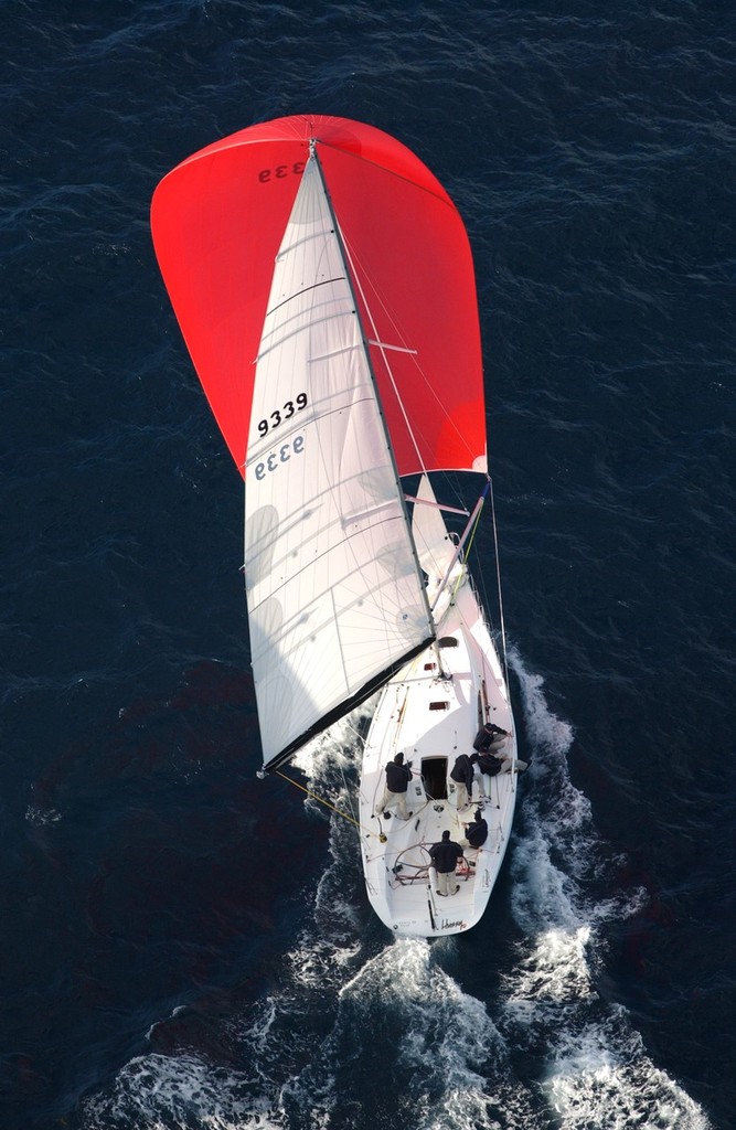 John Bacon's Sydney 39CR 'Hussy' relishes the downwind conditions   - 30th Pittwater to Coffs Harbour yacht Race photo copyright Damian Devine taken at  and featuring the  class