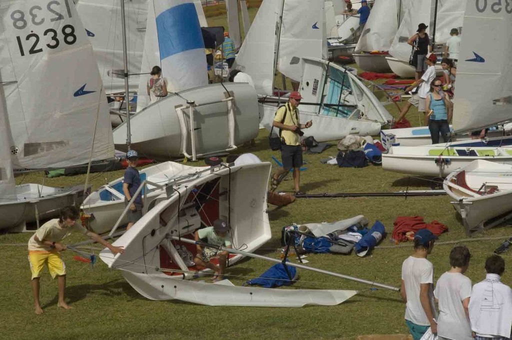 Rigging Areas Will Be At Capacity This Weekend - 2010-2011 NSW Flying 11 State Championship © David Pricey