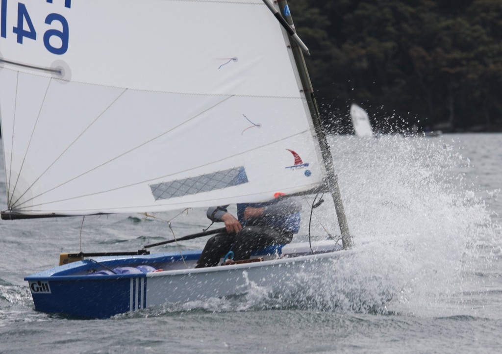 Xavier Winston Smith (AUS-641) fast off the staring line. - 2010 Pittwater Spring Cup © Warwick Crossman