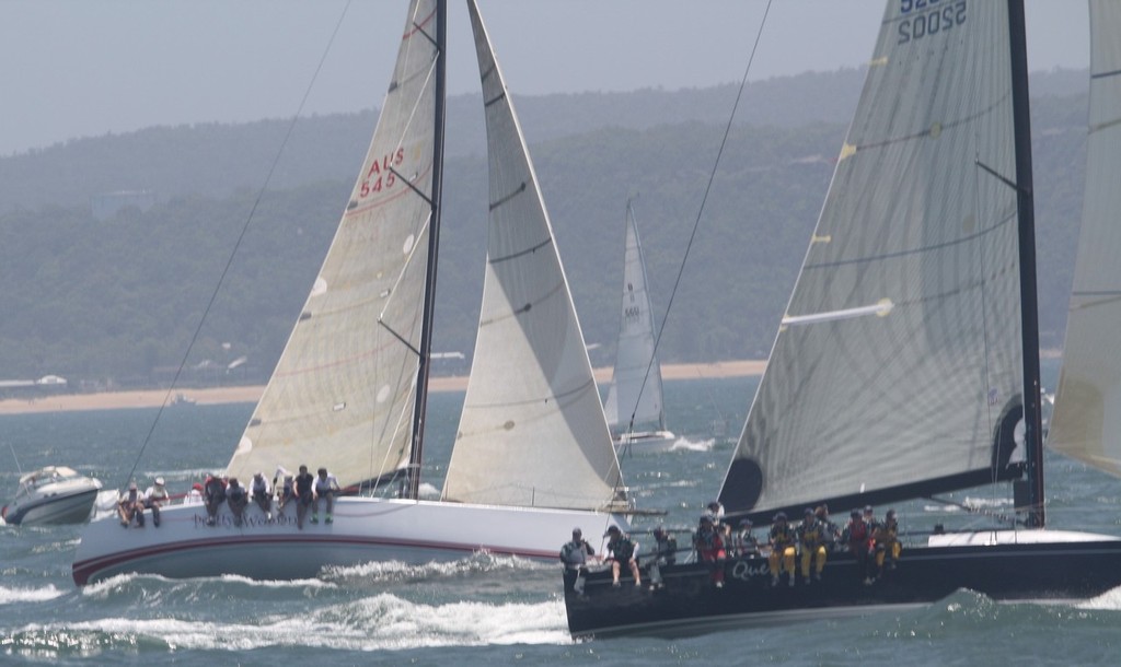 'Quest' followed by 'Pretty Woman' next best at the pin end - photo by Damian Devine - 30th Pittwater to Coffs Race photo copyright Damian Devine taken at  and featuring the  class