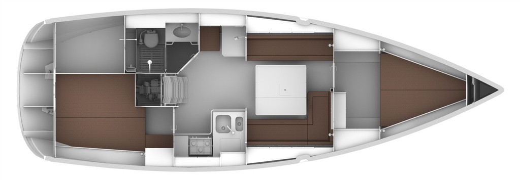 Bavaria Cruiser 36 two cabin layout photo copyright North South Yachting Australia http://www.northsouthyachting.com.au taken at  and featuring the  class